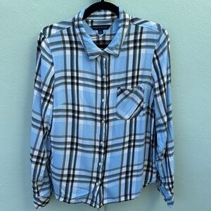 Tommy Hilfiger blues plaid shirt